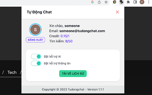 Tự động Chat Extension: AI Tool for Support