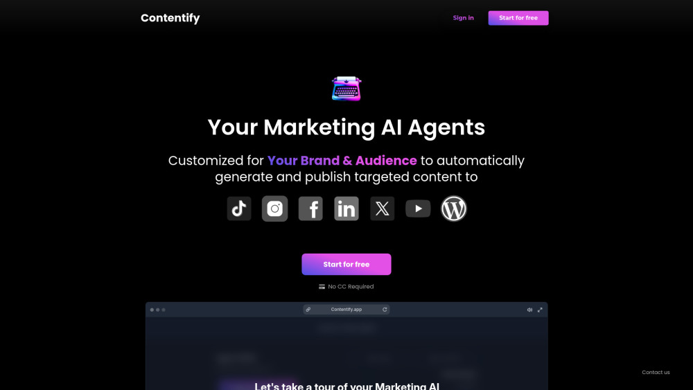 Contentify AI: AI-powered marketing automation & ai tool