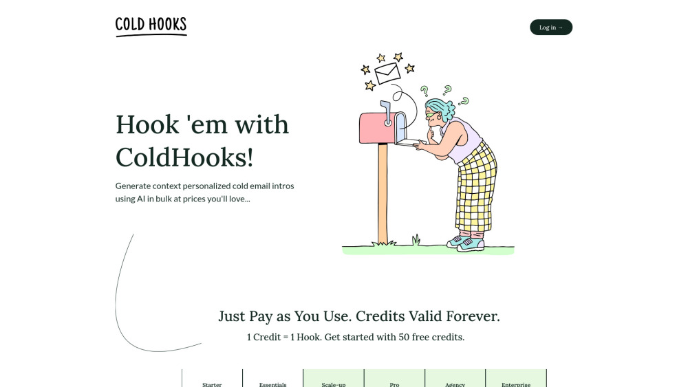 ColdHooks Website screenshot