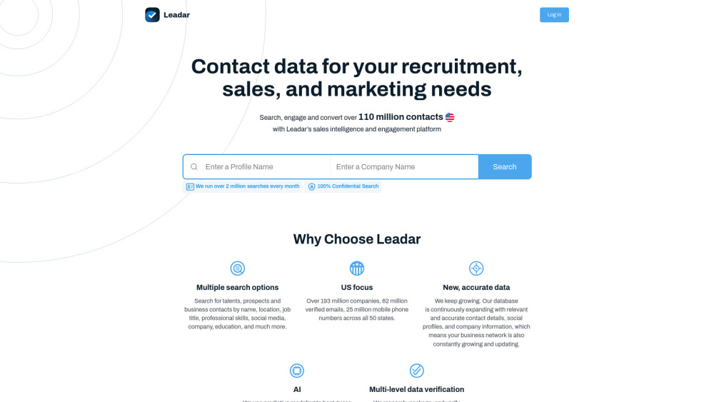 Leadar: AI Tool for B2B Contact Data - 40 letters