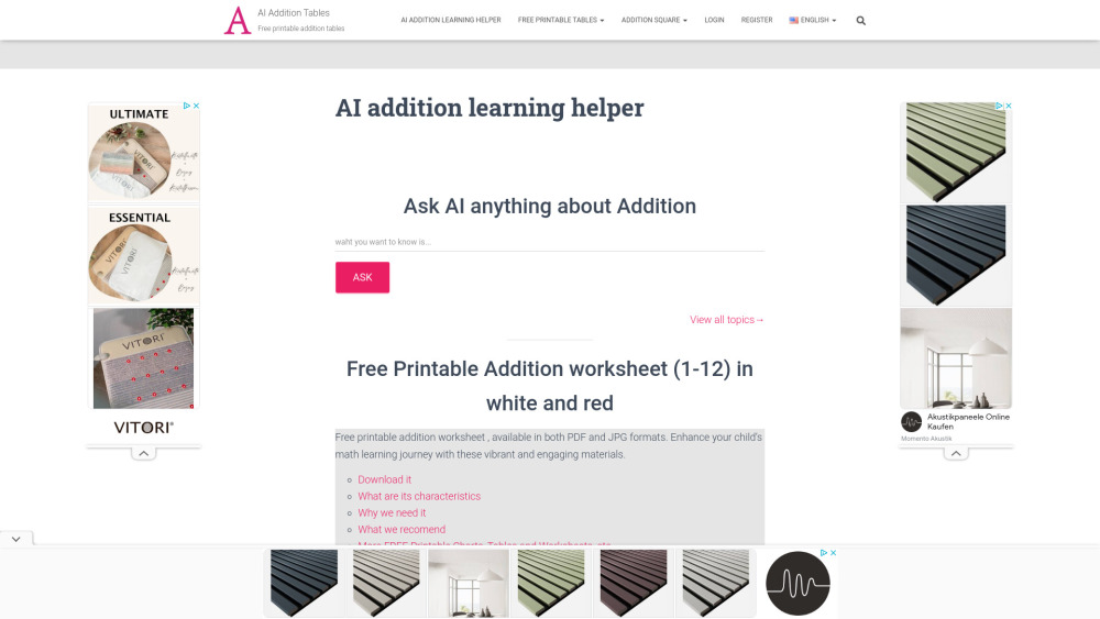 AI Addition Learning Helper: AI Tool for Addition