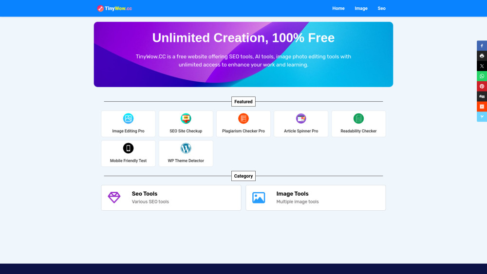 TinyWow: AI Tool & Image Tools - Free Online Platform