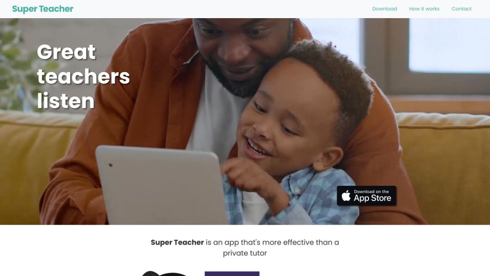 Super Teacher: AI Tool for Kids aged 3-8 with Unlimited Lessons