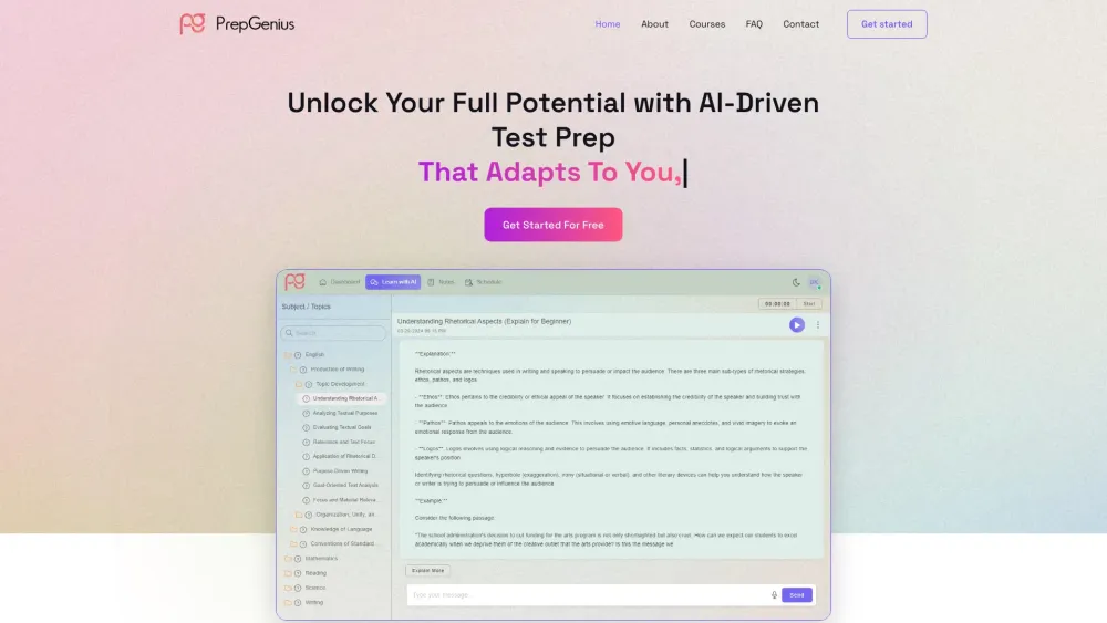 PrepGenius: AI Tool for Test Prep Success