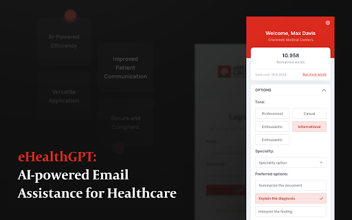 eHealthGPT: AI Tool for Healthcare Email Efficiency