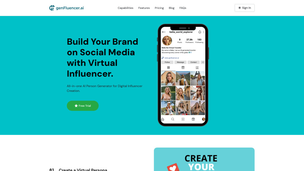 GenFluencer.ai: AI Tool for Social Media Influencers