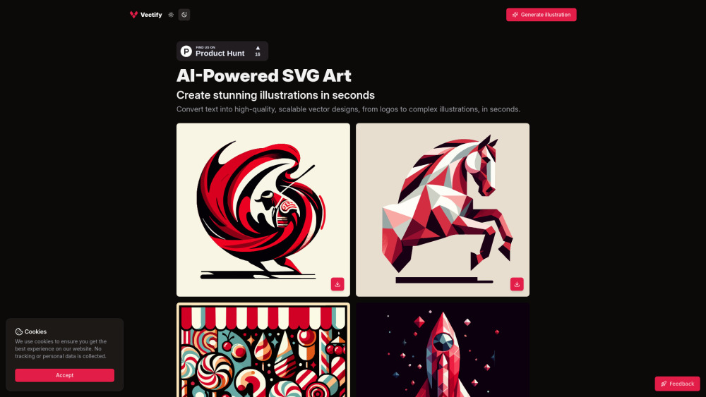 Vectify: AI Tool for Creating Stunning SVG Art & Vector Illustrations