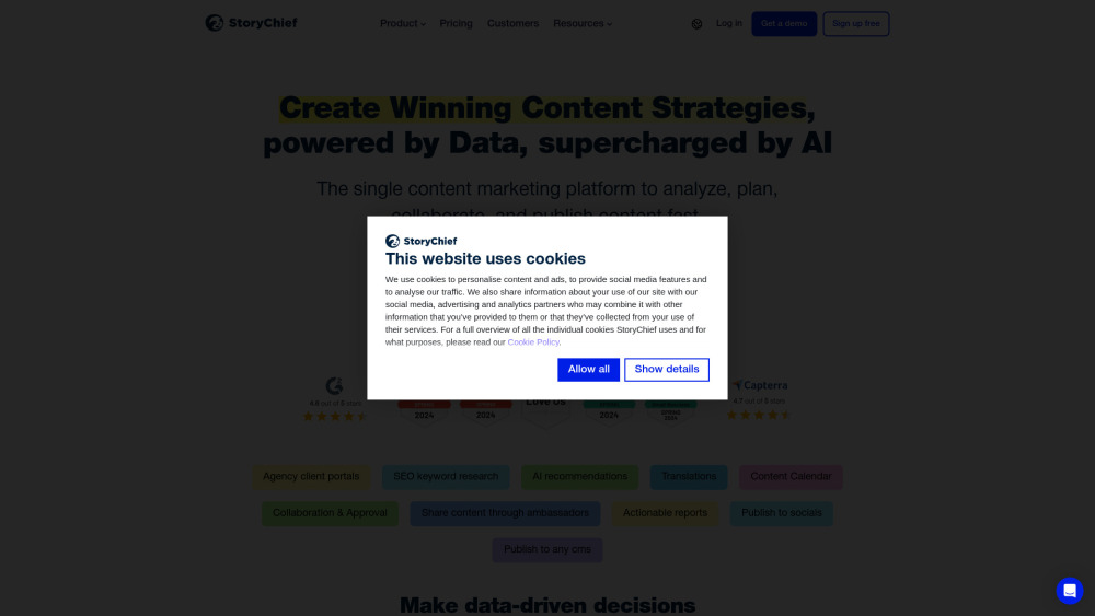 StoryChief: AI Tool for Content Marketing Collaboration