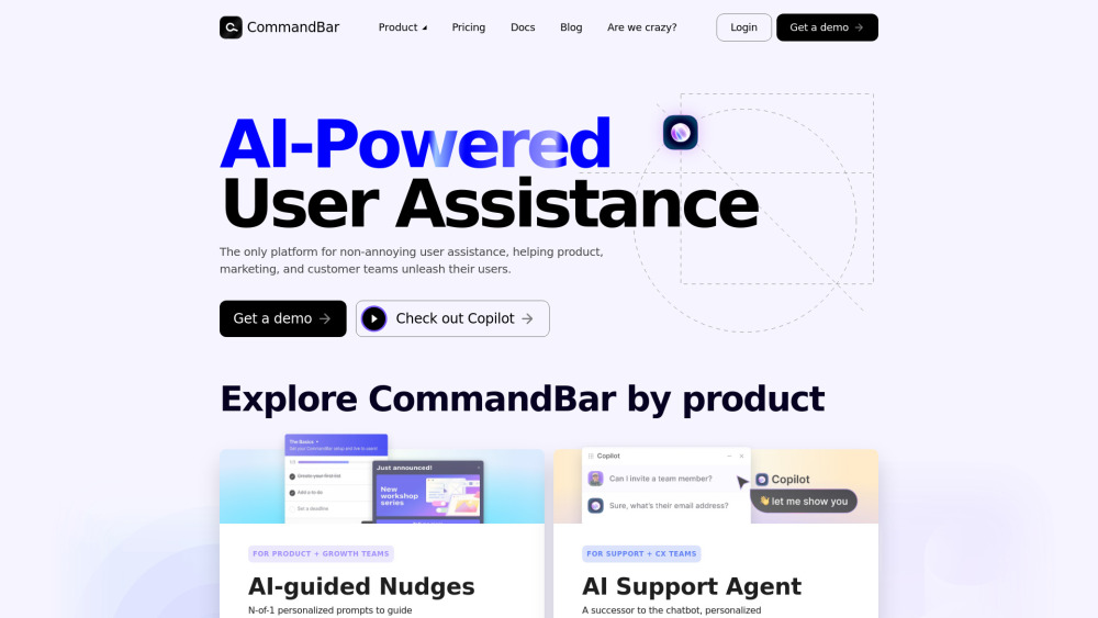 CommandBar: AI Tool for Seamless User Assistance