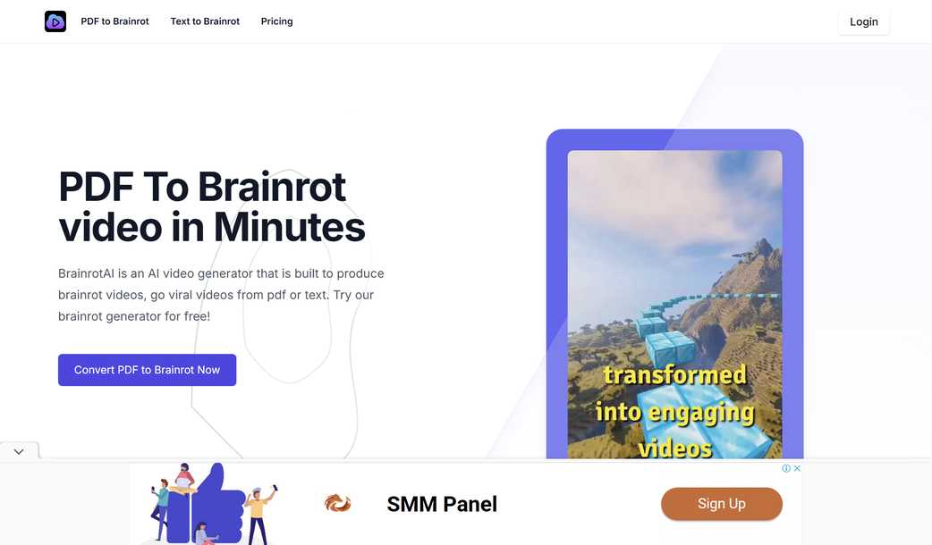 PDF To Brainrot: AI Tool For Viral Videos From PDFs