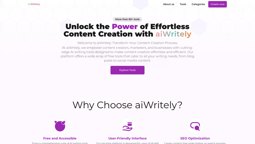 aiWritely: AI Tool for Effortless Content Creation & Editing